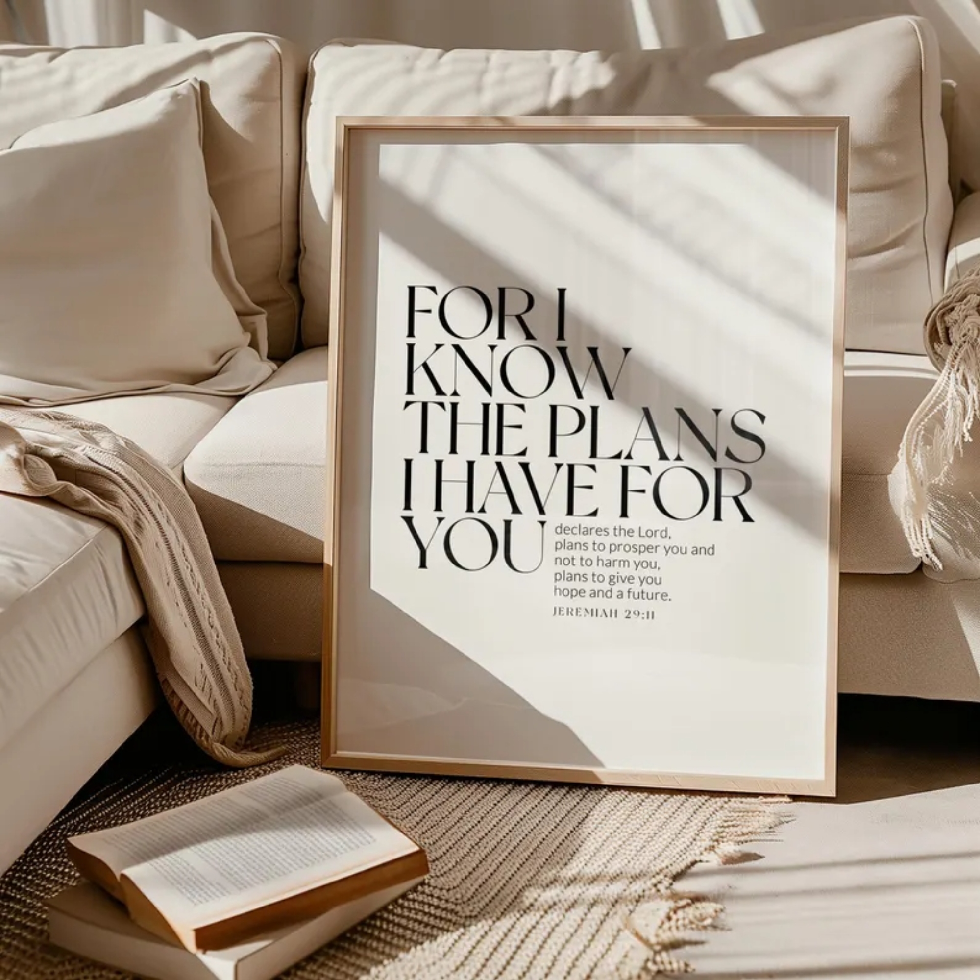 Sustainable Living Products - Bible Jeremiah 29:11Christian Wall Art Print