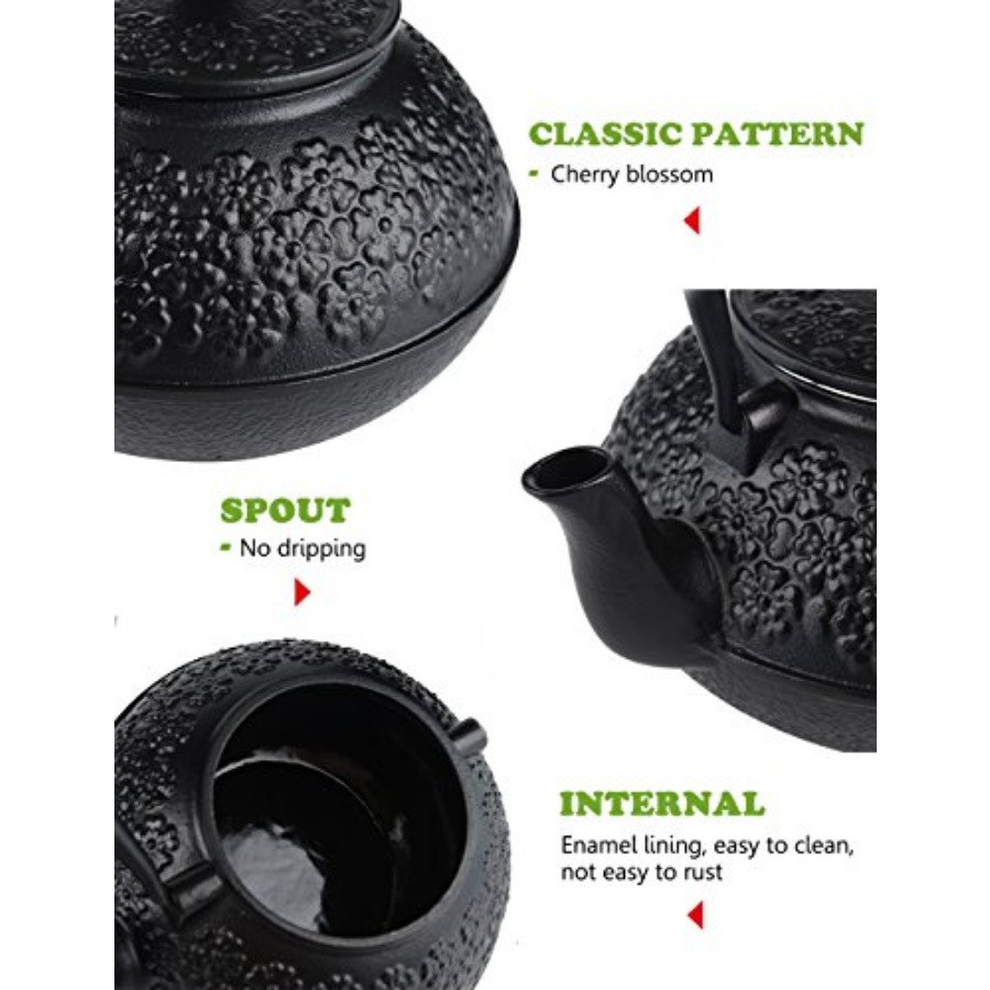 Cast Iron Teapot 40oz/ Japanes - Loose Leaf Tea Infuser ulasan dan harga