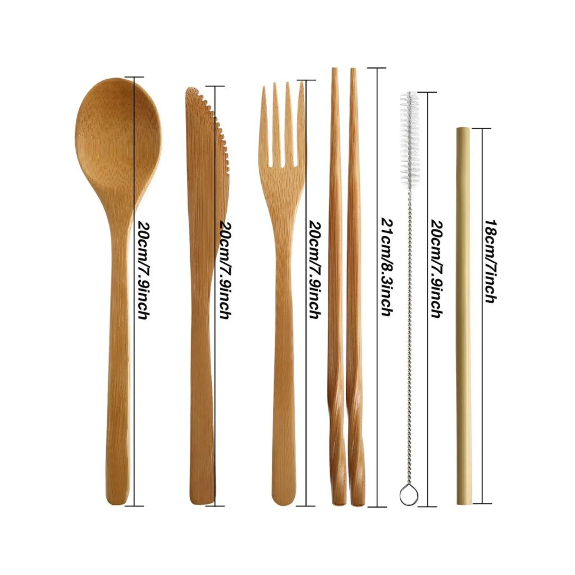 Bamboo Travel Cutlery Set Fork - Bamboo Cutlery Travel ulasan dan harga