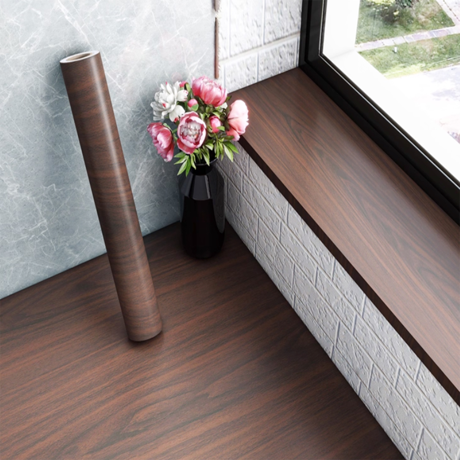 40CM Roll Material Wood Grain  - Sustainable Living Products ulasan dan harga