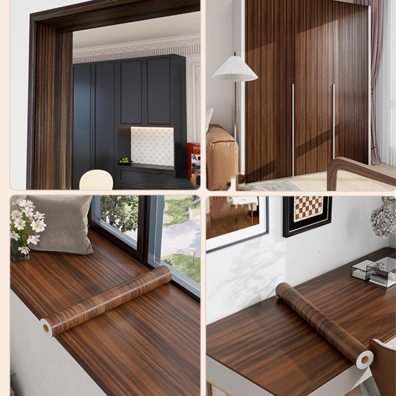 40CM Roll Material Wood Grain  - Sustainable Living Products ulasan dan harga