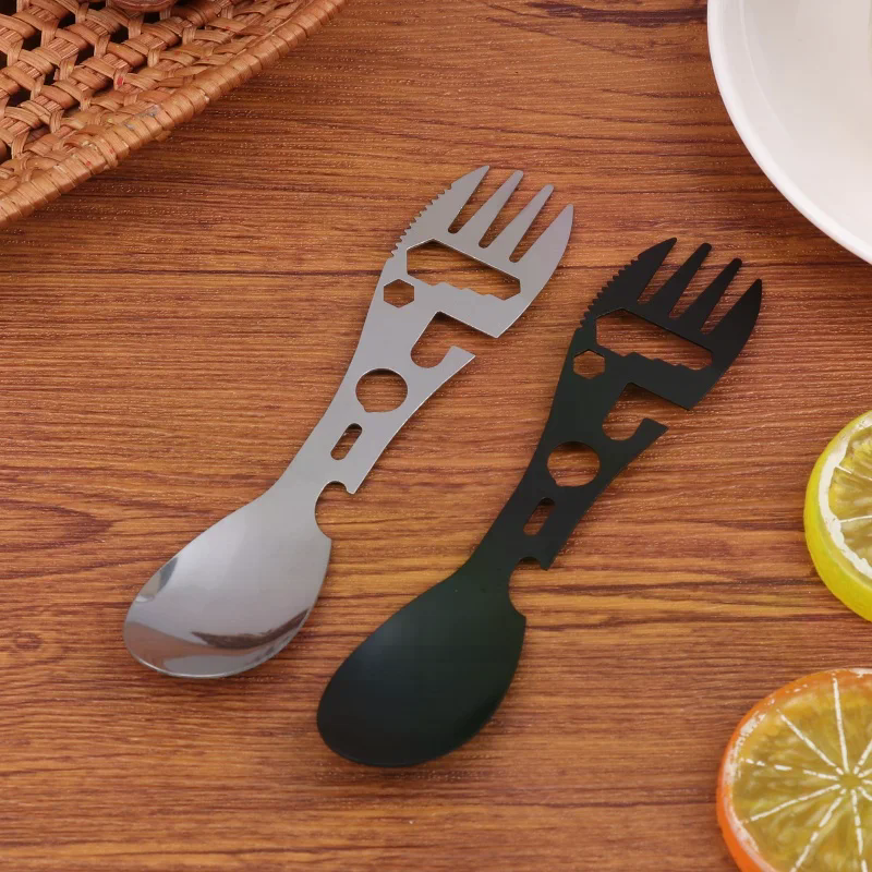 1/5Pcs 10 In 1 Camping Utensil - Bamboo Cutlery Travel ulasan dan harga