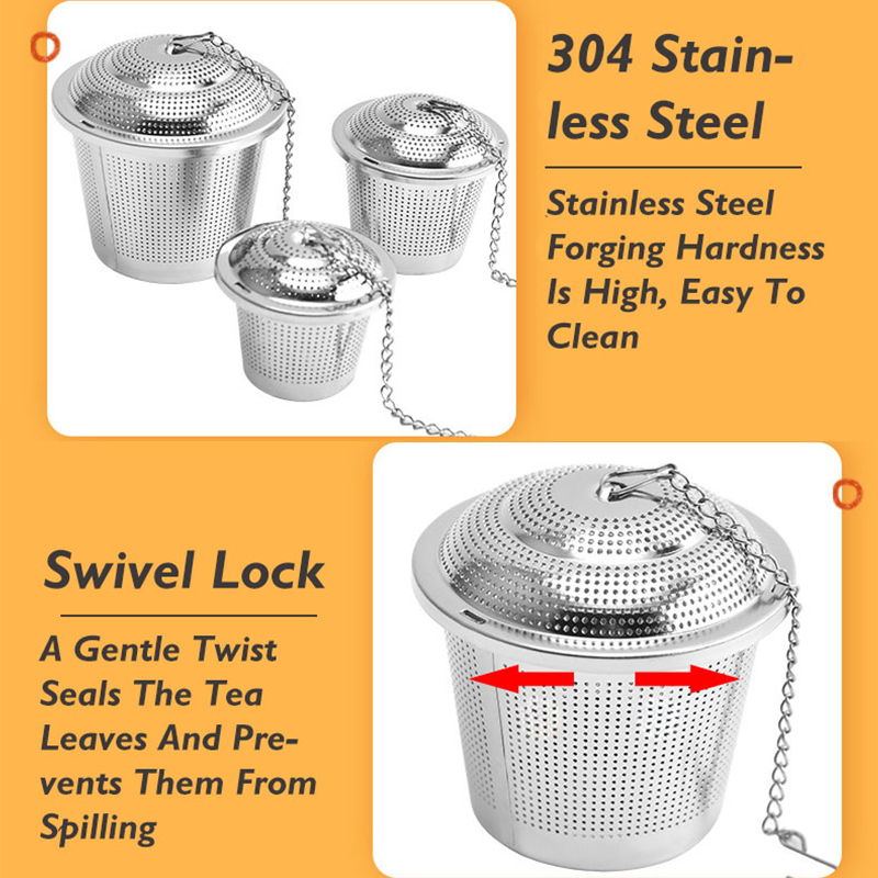 304Stainless Steel Tea Filter  - Loose Leaf Tea Infuser ulasan dan harga