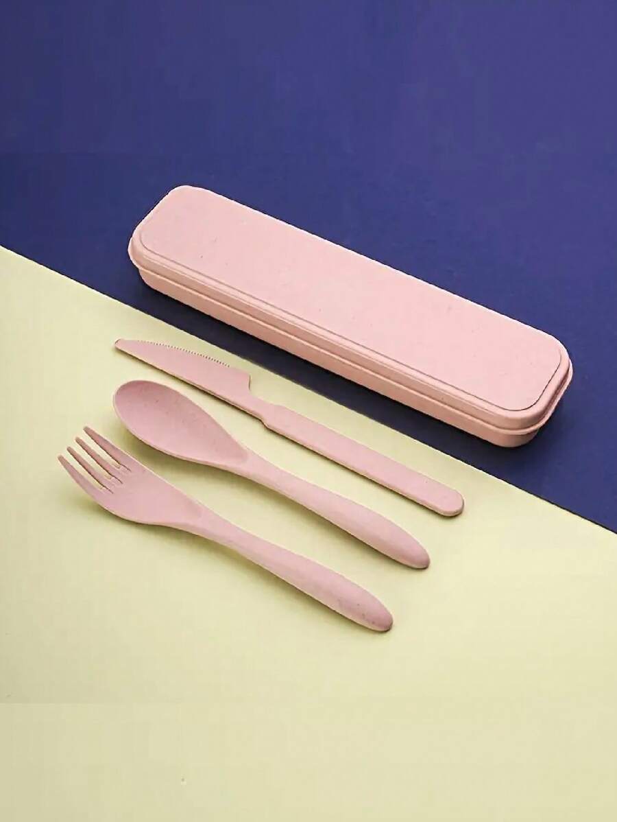 3Pcs Portable Reusable Cutlery - Bamboo Cutlery Travel ulasan dan harga
