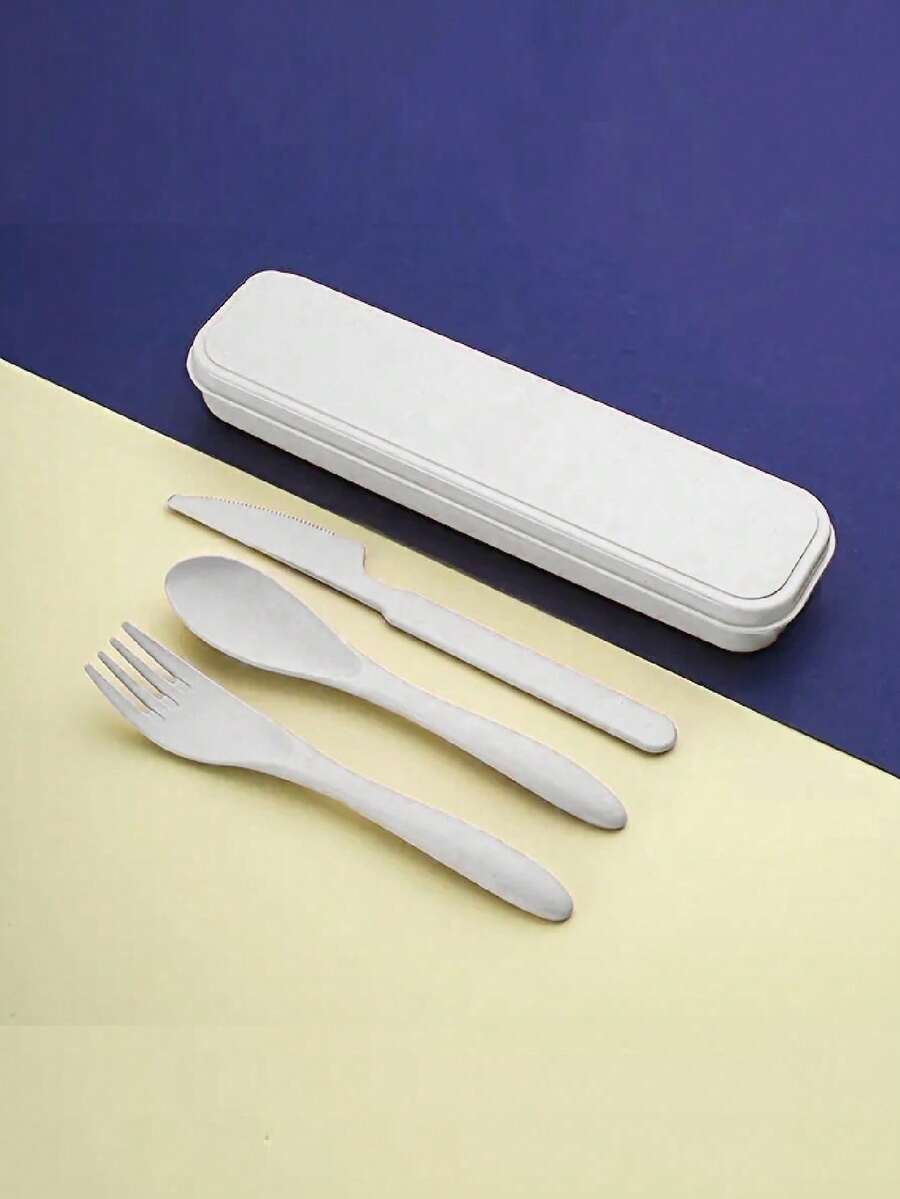 3Pcs Portable Reusable Cutlery - Bamboo Cutlery Travel ulasan dan harga