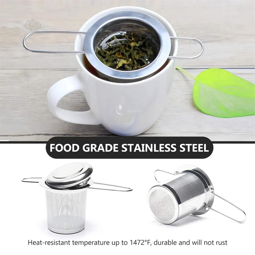 A Set Stainless Steel Mesh Tea - Loose Leaf Tea Infuser ulasan dan harga