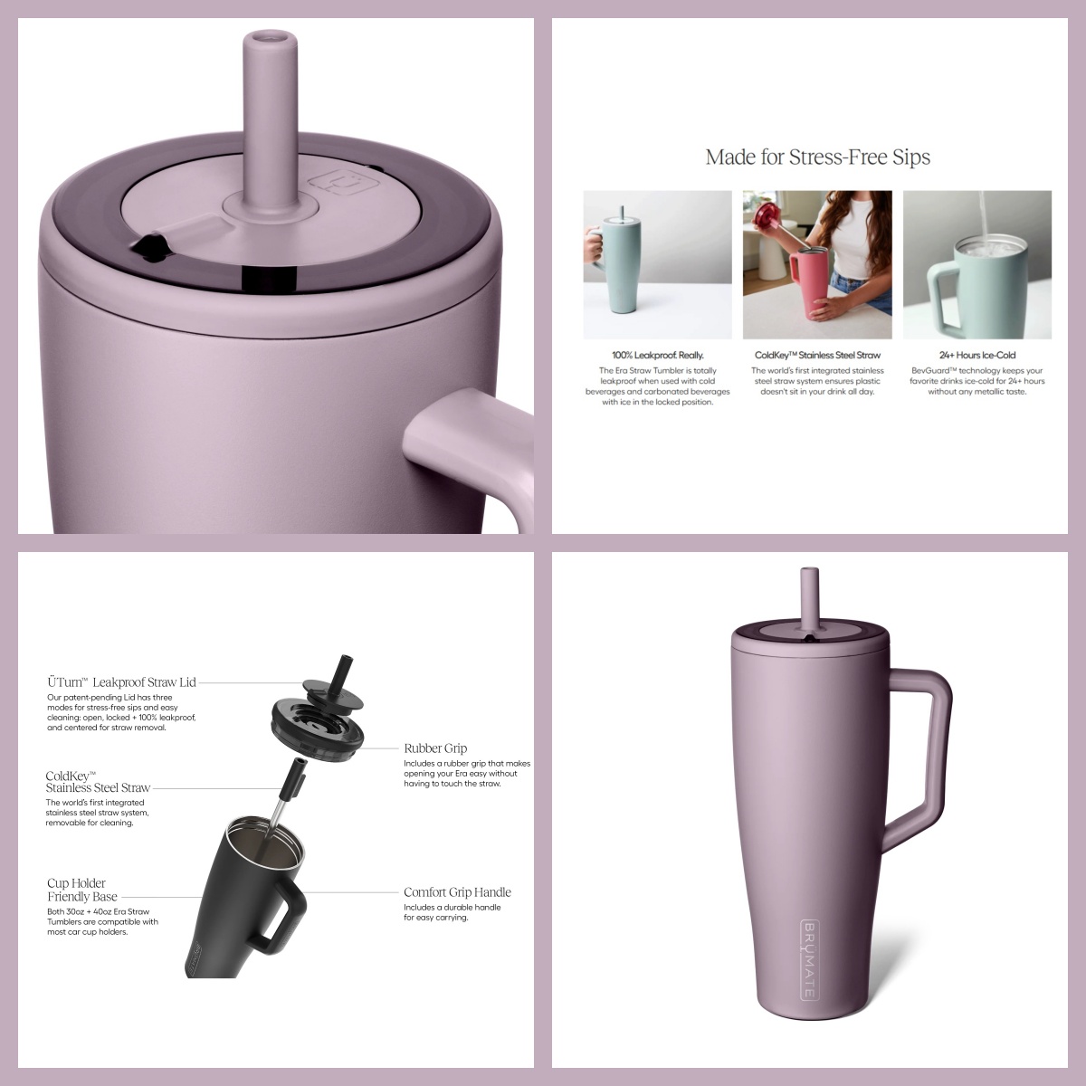 40oz Era Lilac Dusk Insulated  - Stainless Steel Straw ulasan dan harga