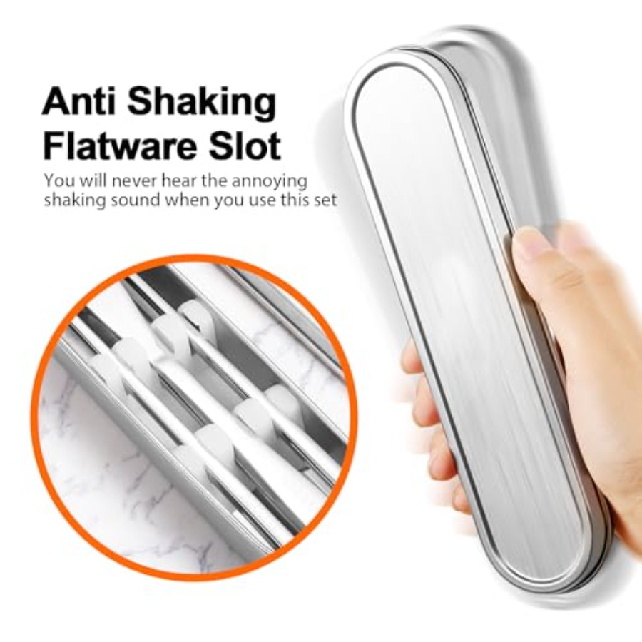 Travel cutlery set, 18/8 cutle - Bamboo Cutlery Travel ulasan dan harga