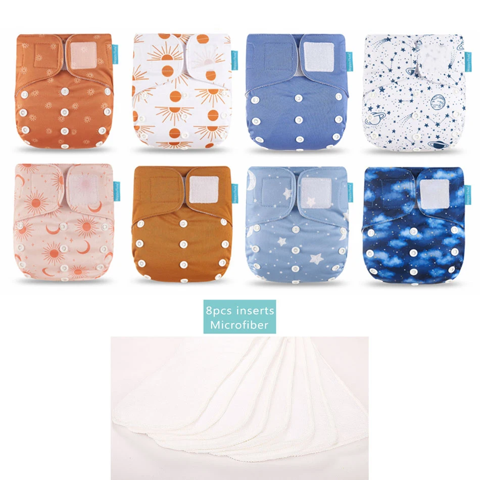 HappyFlute 8 diapers+8 Inserts - Cloth Diaper Insert ulasan dan harga