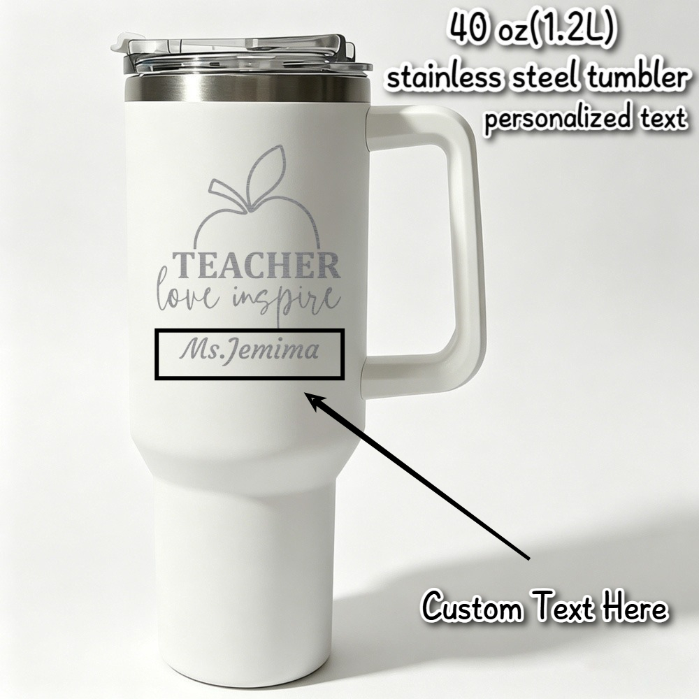 1L Teacher personalized text b - Stainless Steel Straw ulasan dan harga