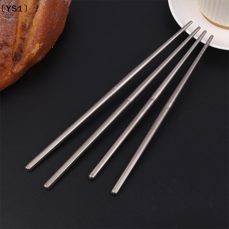 〔YS1〕1Pair Titanium Alloy Chop - Bamboo Cutlery Travel ulasan dan harga